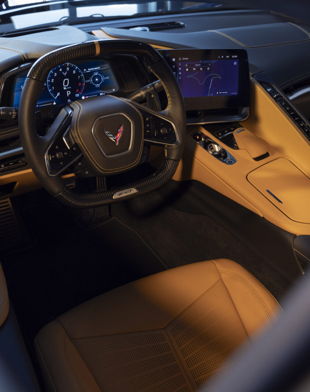 The interior of the Chevrolet Corvette 