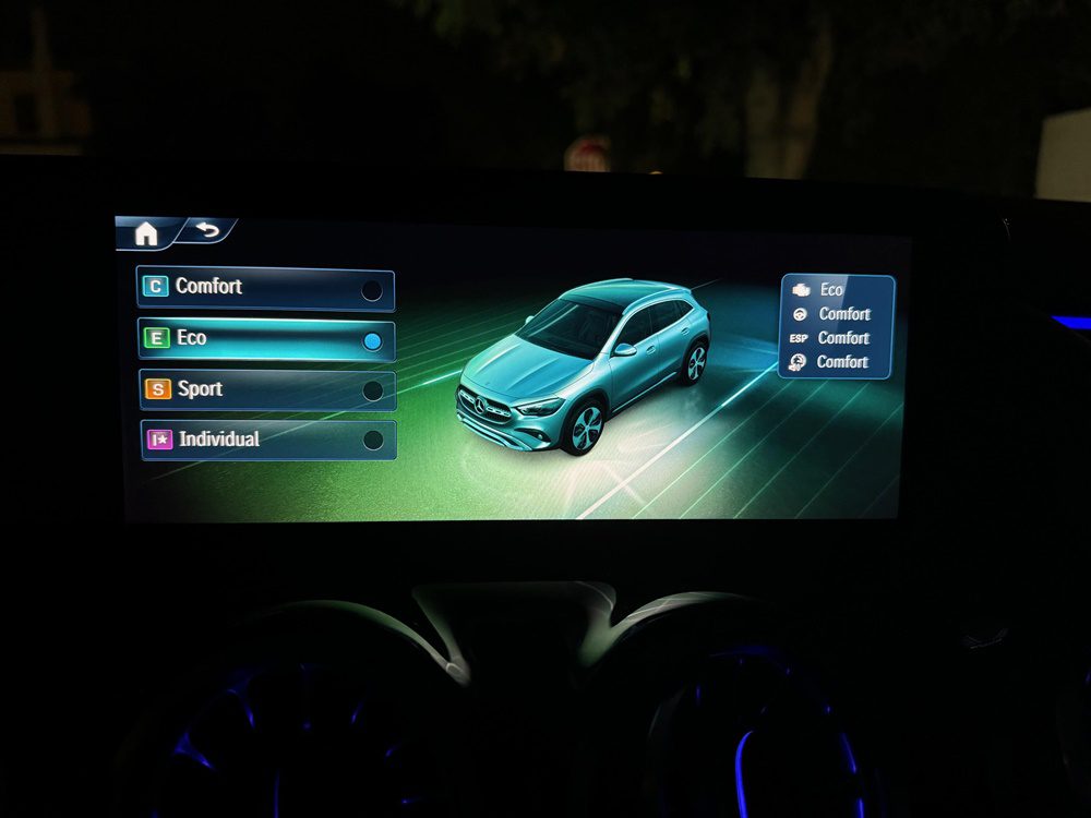 Το drive menu στη Mercedes GLA 