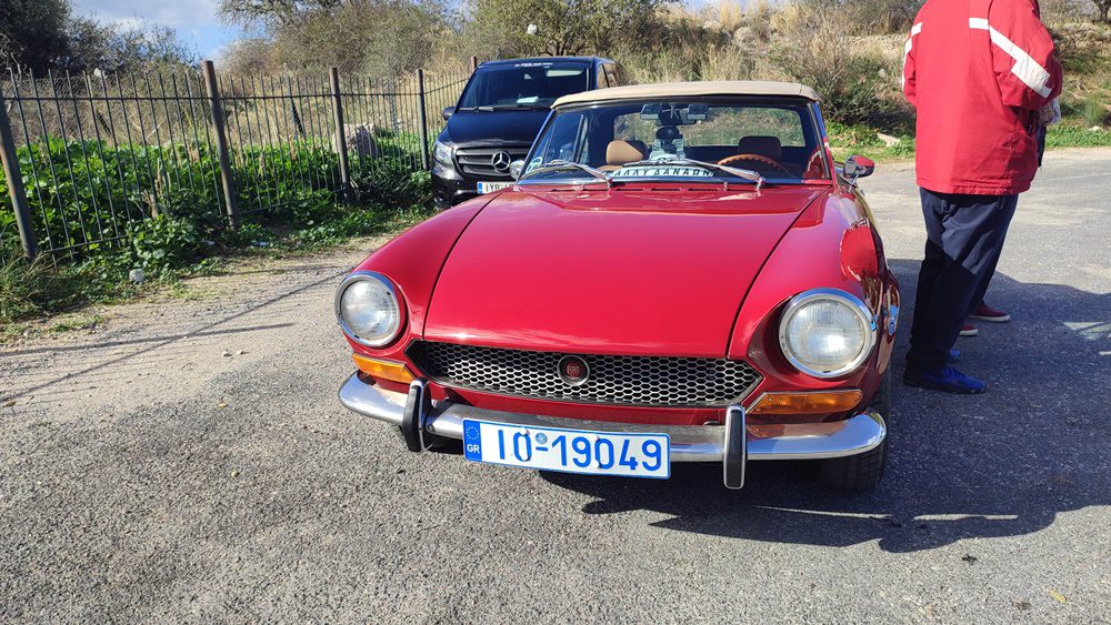 Το Fiat 124 Spider των Καρούμπα- Μελανίτη στο ράλι Δαναών  