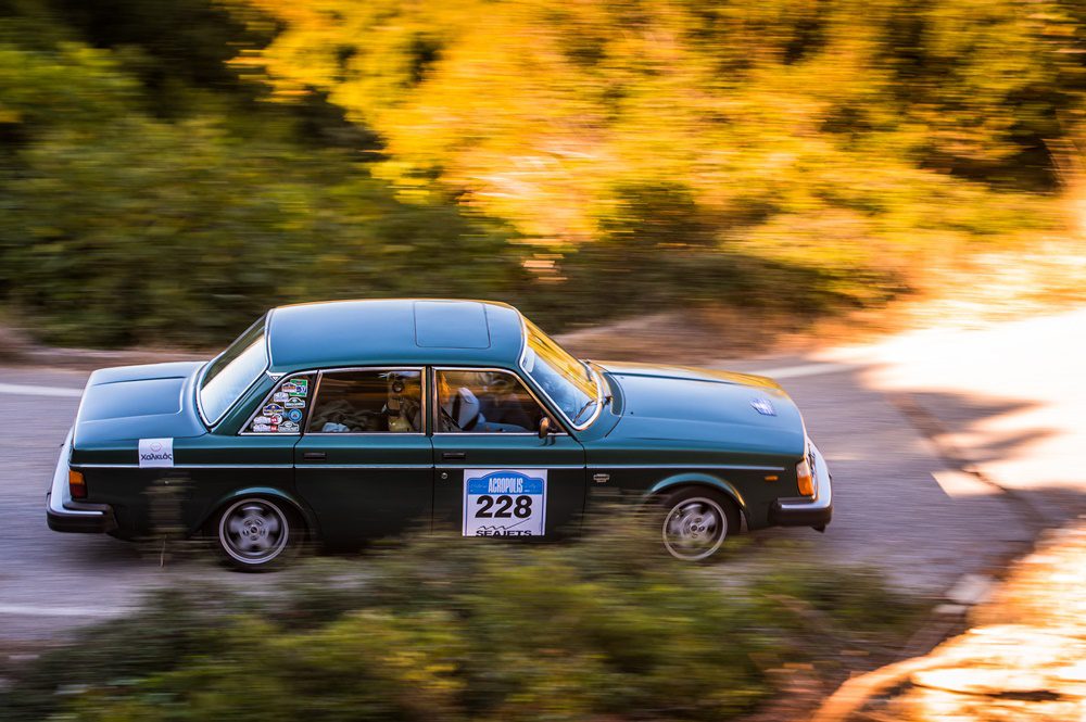 Ιστορικό ράλι Ακρόπολις Andonov–Andonova, με Volvo 244 GLE του 1979 στην τρίτη θέση